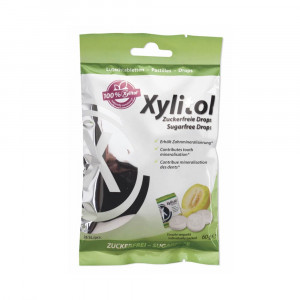 Miradent Xylitol drops  Полезные леденцы для зубов со вкусом дыни