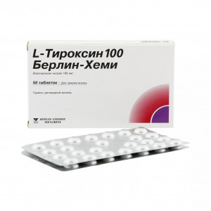 L-Тироксин 100, таблетки 100 мкг, 100 шт