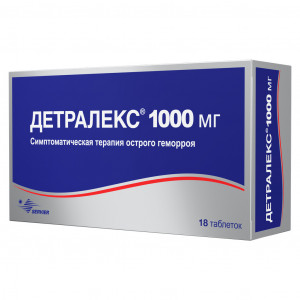 Детралекс, таблетки 1000 мг, 18 шт