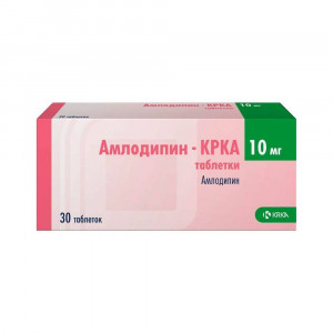 Амлодипин-КРКА, таблетки 10 мг, 30 шт