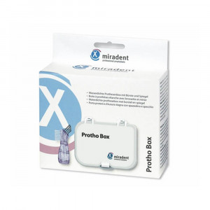 Miradent Protho Box®  Футляр для хранения протезов с удобной щёткой для чистки