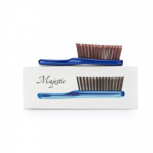 Majestic Расческа синяя мини для густых волос