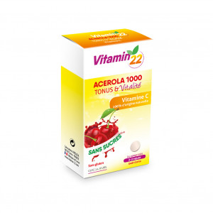 Unitex Vitamin 22 Acerola 1000 Таблетки жевательные, 24 шт