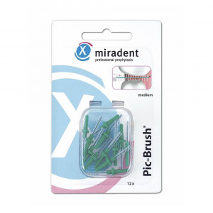 Miradent Pic-Brush® запасные ёршики, зеленые, 6 шт