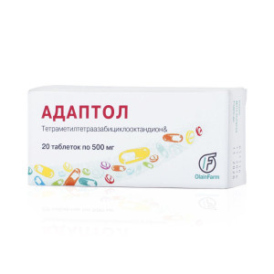 Адаптол, таблетки 500 мг, 20 шт