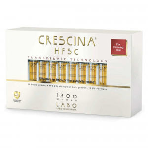 Crescina Transdermic 1300 Ампулы для возобновления роста волос для женщин, 40 ампул