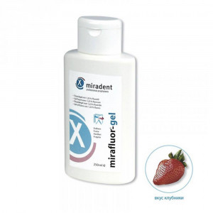 Miradent Мirafluor®-gel Фторидный гель для интенсивной профилактики кариеса со вкусом клубники, 250 мл