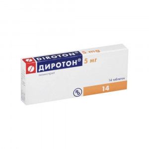 Диротон, таблетки 5 мг, 14 шт