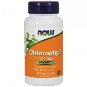 Now Chlorophyll Хлорофилл капсулы вегетарианские, 90 шт