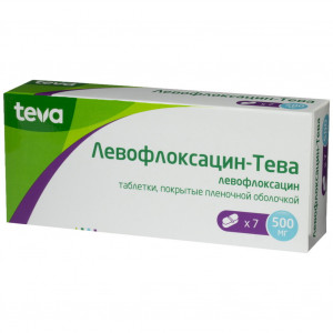Левофлоксацин-Тева, таблетки 500 мг, 7 шт
