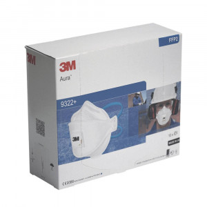 3М Респиратор - маска 3M 9322+ FFP2 с клапаном выдоха защитная (не медицинская), 10 шт