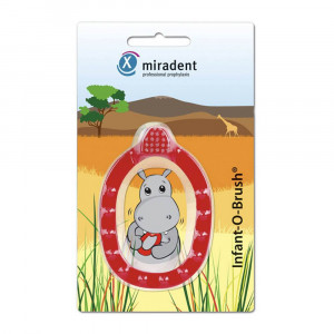 Miradent Infant-O-Brush® Зубная щётка в виде кольца для самых маленьких, красная