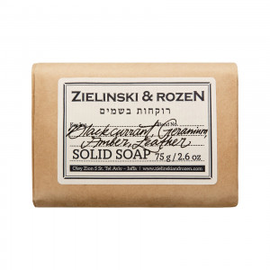 Zielinski & Rozen Твердое мыло с ароматом Черная смородина, Герань, Амбра, Кожа, 75 гр