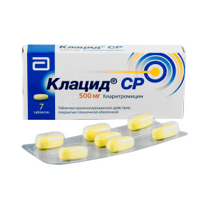 Клацид СР, таблетки пролонгированные 500 мг, 7 шт