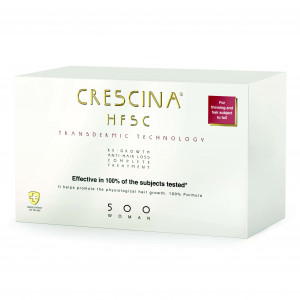 Crescina Transdermic 500 Ампулы для возобновления роста волос и против выпадения волос для женщин, 10+10 шт