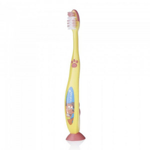 Brush-Baby Детская зубная щетка FlossBrush (с 6 лет), желтая
