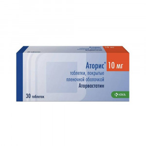 Аторис, таблетки 10 мг, 30 шт