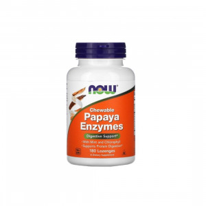Now Papaya Enzyme Энзимы Папайи жевательные таблетки, 180 шт