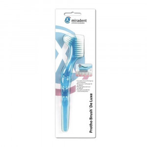 Miradent Protho Brush® De Luxe Щётка с эргономичной ручкой для чистки протезов, голубая