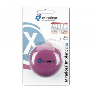 Miradent Mirafloss® Implant chx Антибактериальный «супер-флосс», тонкий