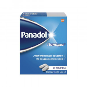 Панадол, таблетки 500 мг, 12 шт