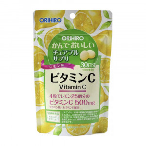 ORIHIRO Витамин C Вкус лимона, жевательные таблетки, 120 шт