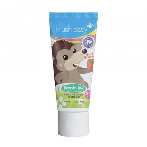 Brush-Baby Детская зубная паста без фтора, со вкусом клубники (от 0 до 2 лет)