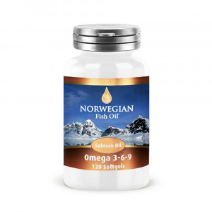 Norwegian Fish Oil ОМЕГА-3 Масло лосося, 745 мг, №120