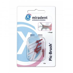 Miradent Pic-Brush® запасные ёршики, бордовые, 6 шт